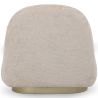Buy Curved Contemporary Style Design Armchair Upholstered in Chenille - Nuiba Beige 61558 home delivery