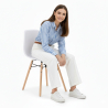Buy Dining Chair - Scandinavian Design - Wooden Legs - Lumi White 61559 at MyFaktory