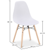 Buy Dining Chair - Scandinavian Design - Wooden Legs - Lumi White 61559 - in the EU
