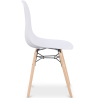 Buy Dining Chair - Scandinavian Design - Wooden Legs - Lumi White 61559 home delivery