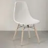 Buy Dining Chair - Scandinavian Design - Wooden Legs - Lumi White 61559 - prices