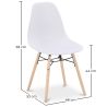 Buy Dining Chair - Scandinavian Design - Wooden Legs - Lumi White 61559 home delivery