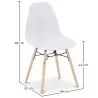 Buy Dining Chair - Scandinavian Design - Wooden Legs - Lumi White 61559 - in the EU