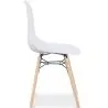 Buy Dining Chair - Scandinavian Design - Wooden Legs - Lumi White 61559 home delivery