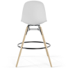 Buy Scandinavian Design Bar Stool - Wooden Legs - Lumi White 61560 - in the EU