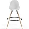 Buy Scandinavian Design Bar Stool - Wooden Legs - Lumi White 61560 - in the EU