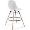 Buy Scandinavian Design Bar Stool - Wooden Legs - Lumi White 61560 at MyFaktory