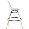 Buy Scandinavian Design Bar Stool - Wooden Legs - Lumi White 61560 - in the EU