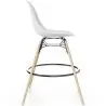 Buy Scandinavian Design Bar Stool - Wooden Legs - Lumi White 61560 - prices