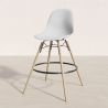 Buy Scandinavian Design Bar Stool - Wooden Legs - Lumi White 61560 in the Europe