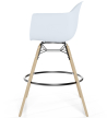 Buy Pack of 2 Bar Stools Scandinavian Design - Wooden Legs - Skandiva White 61562 - in the EU