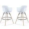 Buy Bar Stool - Scandinavian Design - Wooden Legs - Pack of 2 - Skandiva White 61562 - in the EU