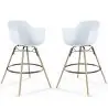 Buy Bar Stool - Scandinavian Design - Wooden Legs - Pack of 2 - Skandiva White 61562 - in the EU