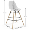 Buy Bar Stool - Scandinavian Design - Wooden Legs - Pack of 2 - Lumi White 61565 in the Europe