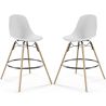 Buy Bar Stool - Scandinavian Design - Wooden Legs - Pack of 2 - Lumi White 61565 - in the EU
