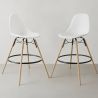 Buy Bar Stool - Scandinavian Design - Wooden Legs - Pack of 2 - Lumi White 61565 in the Europe