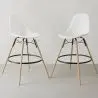 Buy Bar Stool - Scandinavian Design - Wooden Legs - Pack of 2 - Lumi White 61565 in the Europe
