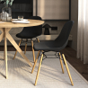 Buy Dining Chair - Scandinavian Design - Wooden Legs - Pack of 4 - Lumi White 61566 in the Europe