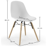 Buy Dining Chair - Scandinavian Design - Wooden Legs - Pack of 4 - Lumi White 61566 with a guarantee