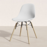 Buy Dining Chair - Scandinavian Design - Wooden Legs - Pack of 4 - Lumi White 61566 - prices