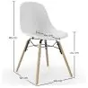 Buy Dining Chair - Scandinavian Design - Wooden Legs - Pack of 4 - Lumi White 61566 in the Europe
