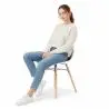 Buy Dining Chair - Scandinavian Design - Wooden Legs - Pack of 4 - Lumi White 61566 at MyFaktory