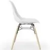 Buy Dining Chair - Scandinavian Design - Wooden Legs - Pack of 4 - Lumi White 61566 - prices