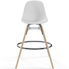 Buy Bar Stool - Scandinavian Design - Wooden Legs - Pack of 4 - Lumi White 61567 home delivery