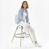 Buy Bar Stool - Scandinavian Design - Wooden Legs - Pack of 4 - Lumi White 61567 at MyFaktory