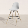 Buy Bar Stool - Scandinavian Design - Wooden Legs - Pack of 4 - Lumi White 61567 with a guarantee