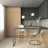 Buy Bar Stool - Scandinavian Design - Wooden Legs - Pack of 4 - Lumi White 61567 - prices