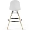 Buy Bar Stool - Scandinavian Design - Wooden Legs - Pack of 4 - Lumi White 61567 - prices