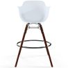 Buy Bar Stool - Scandinavian Design - Dark Wood Legs - Skandiva White 61570 - in the EU