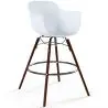 Buy Bar Stool - Scandinavian Design - Dark Wood Legs - Skandiva White 61570 in the Europe
