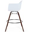 Buy Bar Stool - Scandinavian Design - Dark Wood Legs - Skandiva White 61570 in the Europe