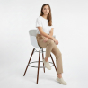 Buy Bar Stool Scandinavian Design - Dark Wood Legs - Pack of 2 - Skandiva White 61573 at MyFaktory