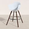 Buy Bar Stool Scandinavian Design - Dark Wood Legs - Pack of 2 - Skandiva White 61573 - prices