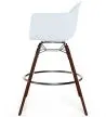 Buy Bar Stool Scandinavian Design - Dark Wood Legs - Pack of 2 - Skandiva White 61573 home delivery