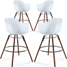 Buy Bar Stools Scandinavian Design - Dark Wood Legs - Pack of 4 - Skandiva White 61574 - prices