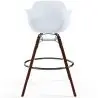 Buy Bar Stools Scandinavian Design - Dark Wood Legs - Pack of 4 - Skandiva White 61574 - in the EU