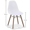 Buy Dining Chairs - Scandinavian Design - Dark Wood Legs - Lumi White 61575 at MyFaktory
