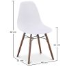 Buy Dining Chairs - Scandinavian Design - Dark Wood Legs - Lumi White 61575 in the Europe