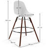 Buy Bar Stool - Scandinavian Design - Dark Wood Legs - Lumi White 61576 - prices