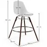 Buy Bar Stool - Scandinavian Design - Dark Wood Legs - Lumi White 61576 - in the EU