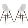 Buy Bar Stools - Scandinavian Design - Dark Wood Legs - Pack of 2 - Lumi White 61579 - in the EU