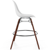 Buy Dining Stool - Scandinavian Design - Dark Wood Legs - Pack of 4 - Lumi White 61580 - prices