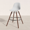 Buy Dining Stool - Scandinavian Design - Dark Wood Legs - Pack of 4 - Lumi White 61580 - in the EU