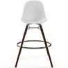 Buy Dining Stool - Scandinavian Design - Dark Wood Legs - Pack of 4 - Lumi White 61580 - prices