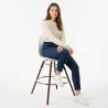Buy Dining Stool - Scandinavian Design - Dark Wood Legs - Pack of 4 - Lumi White 61580 at MyFaktory