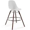 Buy Dining Stool - Scandinavian Design - Dark Wood Legs - Pack of 4 - Lumi White 61580 in the Europe